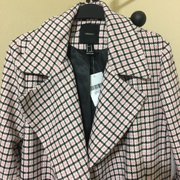 Forever21 Houndstooth Double-Breasted Coat - Picture 7 of 8